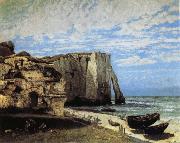 Courbet, Gustave The Cliff at Etretat after the Storm oil painting